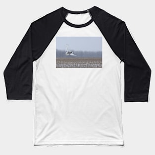 Snowy Owl takes flight Baseball T-Shirt